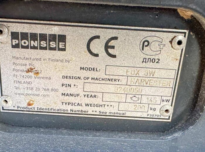 Erntemaschine Ponsse Fox TABLET Harvester Ponsse Fox TABLICZKA