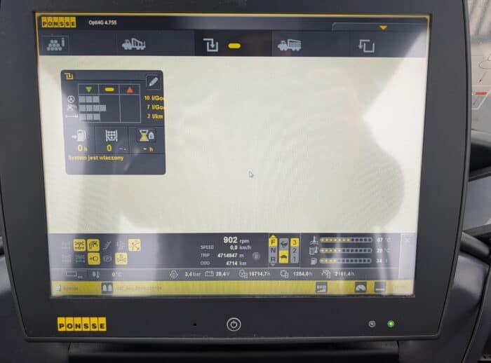 Forwarder PONSSE Wisent 2010 K70+M Computer Forwarder PONSSE Wisent 2010 r. K70+M komputer