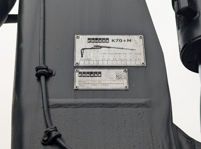 Forwarder PONSSE Wisent 2010 K70+M Kran Schild Forwarder PONSSE Wisent 2010 r. K70+M żuraw tabliczka